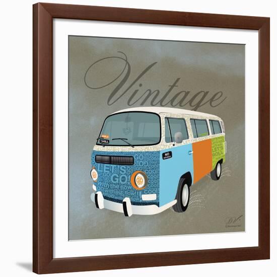 Vintage Camper Van-Dominique Vari-Framed Art Print