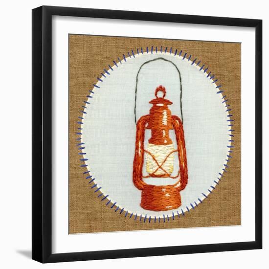 Vintage Camping Embroidery B-THE Studio-Framed Giclee Print