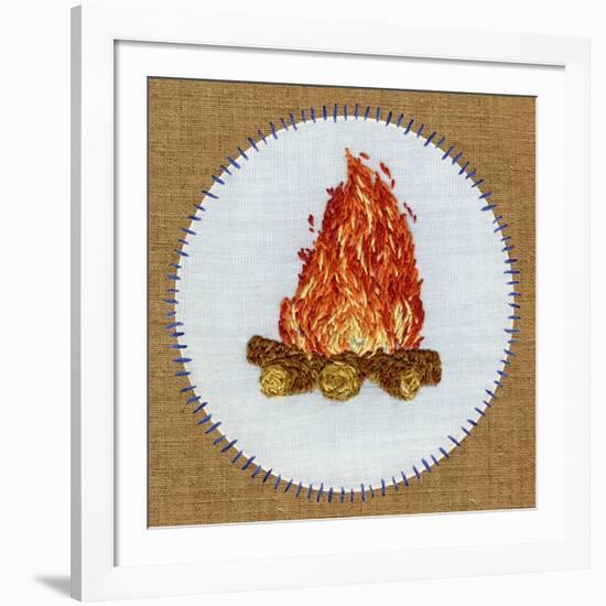 Vintage Camping Embroidery D-THE Studio-Framed Giclee Print