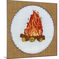Vintage Camping Embroidery D-THE Studio-Mounted Giclee Print