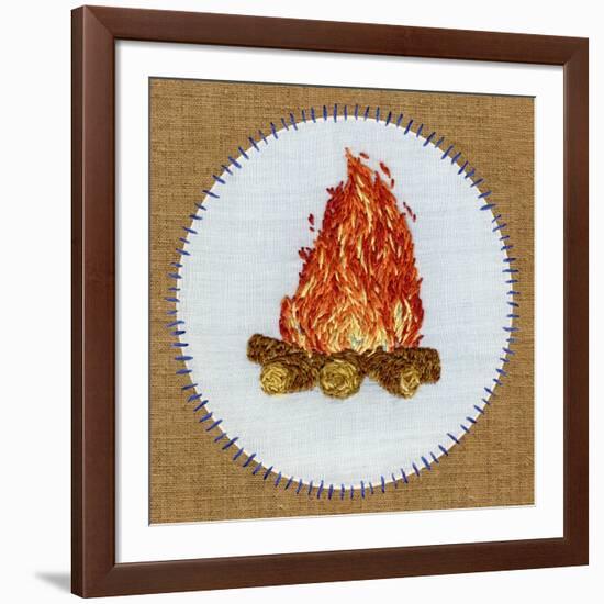 Vintage Camping Embroidery D-THE Studio-Framed Giclee Print