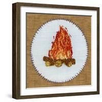 Vintage Camping Embroidery D-THE Studio-Framed Giclee Print