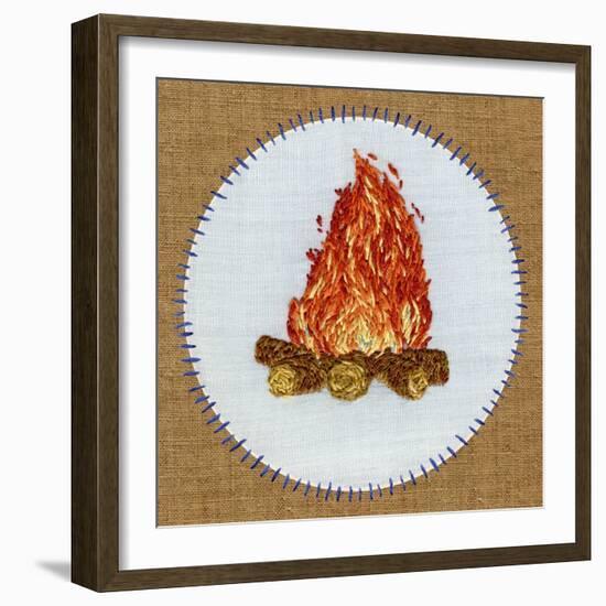 Vintage Camping Embroidery D-THE Studio-Framed Giclee Print