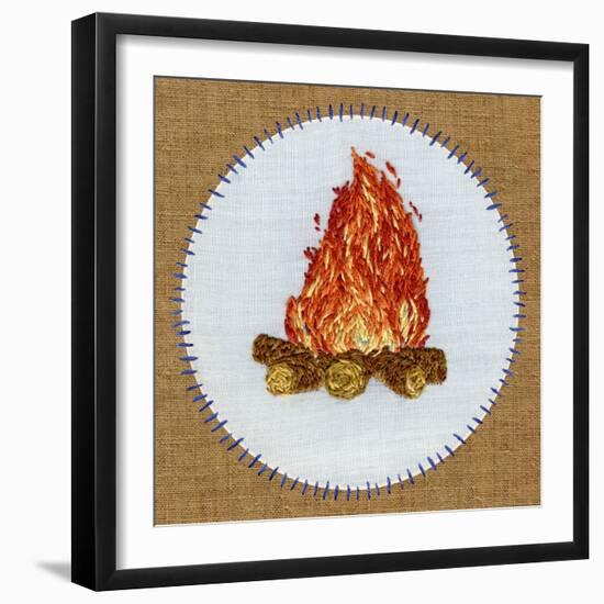 Vintage Camping Embroidery D-THE Studio-Framed Giclee Print