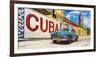Vintage car and mural, Cuba-Pangea Images-Framed Giclee Print