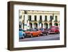 Vintage Car in Front of Colonial Building, Havana, La Habana, Cuba, the Republic Cuba-P. Kaczynski-Framed Photographic Print