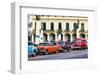 Vintage Car in Front of Colonial Building, Havana, La Habana, Cuba, the Republic Cuba-P. Kaczynski-Framed Photographic Print