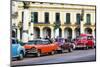 Vintage Car in Front of Colonial Building, Havana, La Habana, Cuba, the Republic Cuba-P. Kaczynski-Mounted Photographic Print