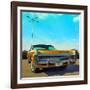 Vintage Car in Gold Paint with Chrome Grill-Salvatore Elia-Framed Photographic Print