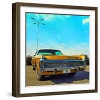 Vintage Car in Gold Paint with Chrome Grill-Salvatore Elia-Framed Photographic Print