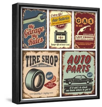 'Vintage Car Metal Signs And Posters' Posters - Lukeruk | AllPosters.com