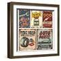 Vintage Car Metal Signs And Posters-Lukeruk-Framed Art Print