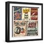 Vintage Car Metal Signs And Posters-Lukeruk-Framed Art Print