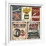 Vintage Car Metal Signs And Posters-Lukeruk-Framed Art Print