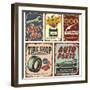 Vintage Car Metal Signs And Posters-Lukeruk-Framed Art Print