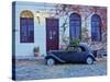 Vintage car on the cobblestone lane of the historic quarter, Colonia del Sacramento, Colonia Depart-Karol Kozlowski-Stretched Canvas