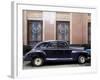 Vintage Car Parked Next to the Bacardi Rum Building in Havana, Cuba-Carol Highsmith-Framed Photo