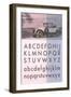 Vintage Car with Alphabet-null-Framed Giclee Print