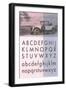 Vintage Car with Alphabet-null-Framed Giclee Print