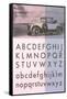 Vintage Car with Alphabet-null-Framed Stretched Canvas