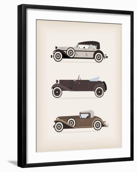 Vintage Car-vector pro-Framed Art Print