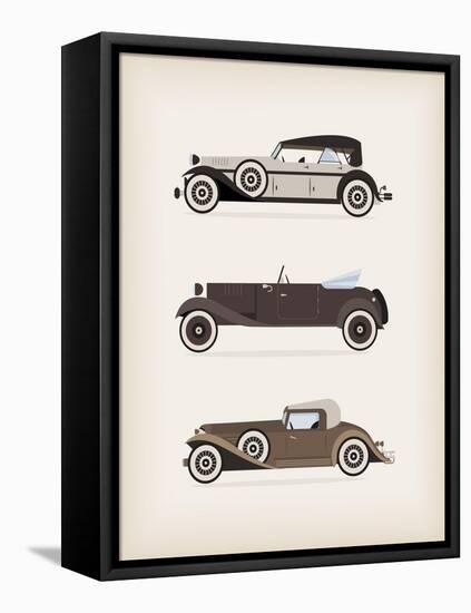 Vintage Car-vector pro-Framed Stretched Canvas