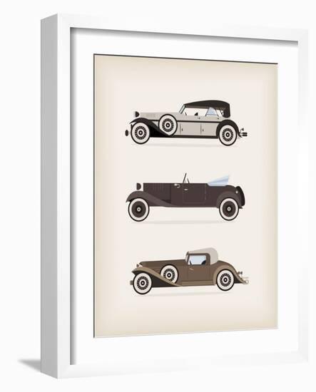 Vintage Car-vector pro-Framed Art Print