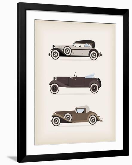 Vintage Car-vector pro-Framed Art Print