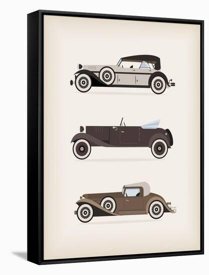Vintage Car-vector pro-Framed Stretched Canvas