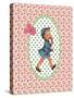 Vintage Card Girl with Ice Cream-Effie Zafiropoulou-Stretched Canvas