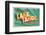 Vintage Card - Lake Tahoe CA-null-Framed Art Print