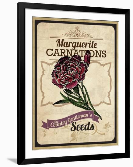 Vintage Carnation Seed Packet-null-Framed Giclee Print