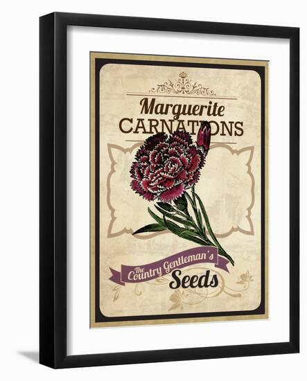 Vintage Carnation Seed Packet-null-Framed Giclee Print