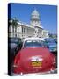 Vintage Cars and Capitol Building, Havana, Cuba-Steve Vidler-Stretched Canvas