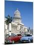 Vintage Cars and Capitol Building, Havana, Cuba-Steve Vidler-Mounted Premium Photographic Print