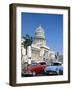 Vintage Cars and Capitol Building, Havana, Cuba-Steve Vidler-Framed Photographic Print