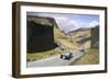 Vintage Cars Climbing Honister Pass, Lake District, Cumbria-Peter Thompson-Framed Photographic Print