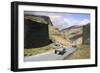 Vintage Cars Climbing Honister Pass, Lake District, Cumbria-Peter Thompson-Framed Photographic Print