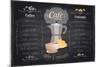 Vintage Chalk Coffee and Croissants Menu-Selenka-Mounted Art Print