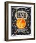 Vintage Chalk Pizza Menu-Selenka-Framed Art Print