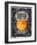 Vintage Chalk Pizza Menu-Selenka-Framed Art Print