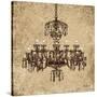 Vintage Chandelier II-Todd Williams-Stretched Canvas