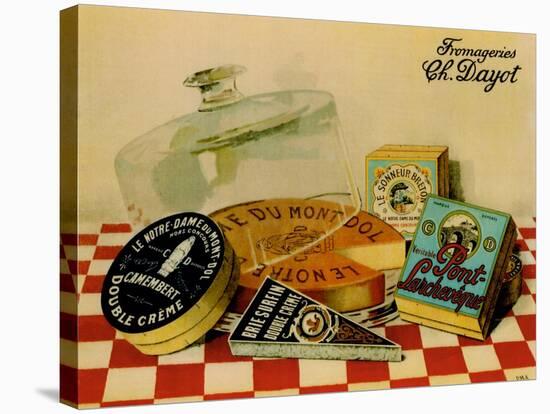 Vintage Cheese - Fromage-null-Stretched Canvas