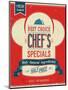 Vintage Chef`S Specials Poster-avean-Mounted Art Print