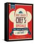 Vintage Chef`S Specials Poster-avean-Framed Stretched Canvas