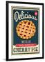 Vintage Cherry Pie Sign-null-Framed Premium Giclee Print