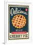 Vintage Cherry Pie Sign-null-Framed Premium Giclee Print