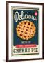 Vintage Cherry Pie Sign-null-Framed Premium Giclee Print