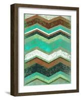 Vintage Chevron II-Michael Marcon-Framed Art Print