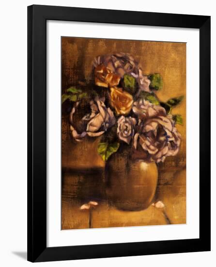 Vintage Chic Roses II-Linda Hanly-Framed Art Print